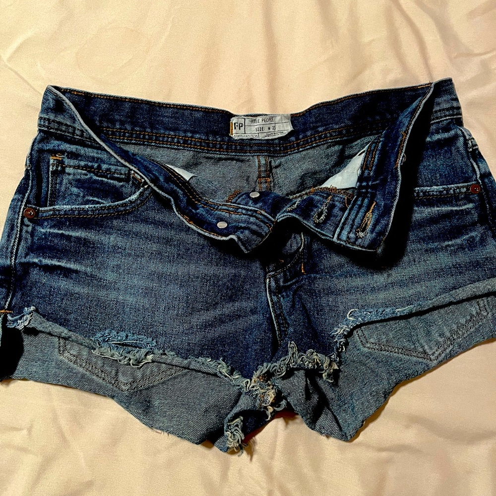 Free People denim shorts